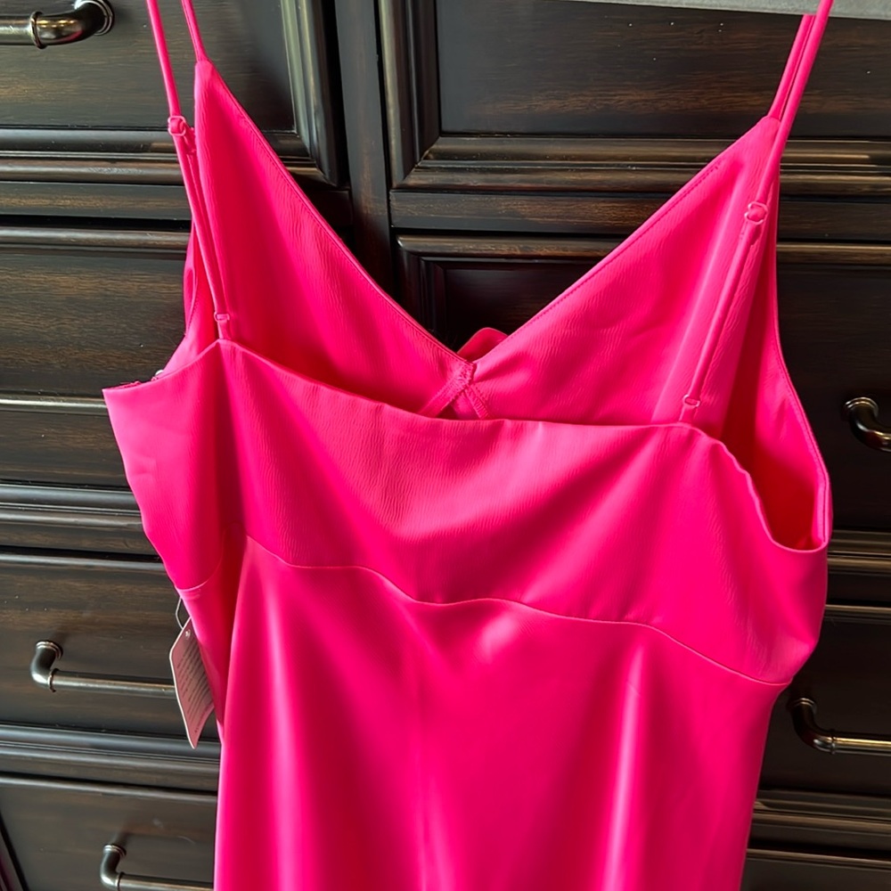 NWT! Nordstrom Vibrant Pink Midi Dress - Picture 6 of 9